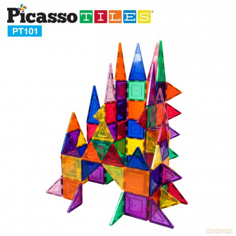 Picasso Tiles - 3-D Magnetic Building Set (101 pcs) (PT101)
