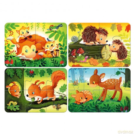 Ravensburger - Puzzle Forest Animal Fun 2/4/6/8p