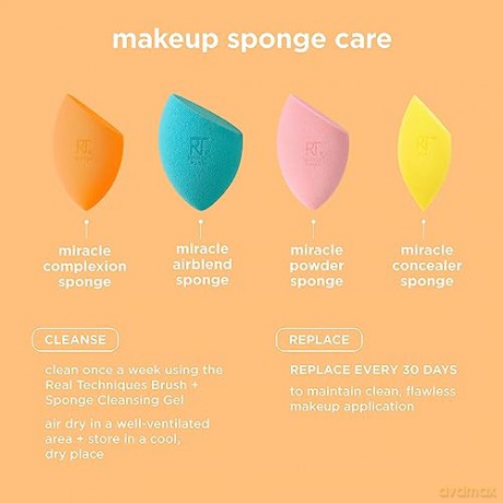 Real Techniques - Ultimate Sponge Trio Orange/Rosa