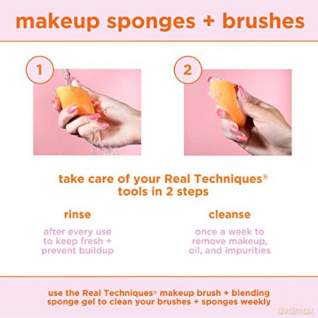 Real Techniques - Ultimate Sponge Trio Orange/Rosa