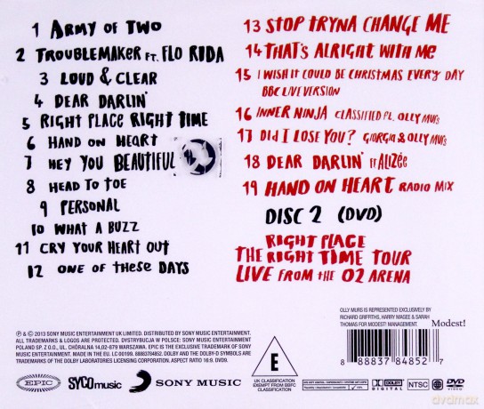 Olly Murs: Right Place Right Time [CD]+[DVD]