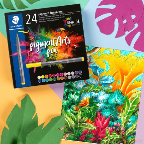Staedtler - Brush Pen Pigment, 24 pcs (371 C24)