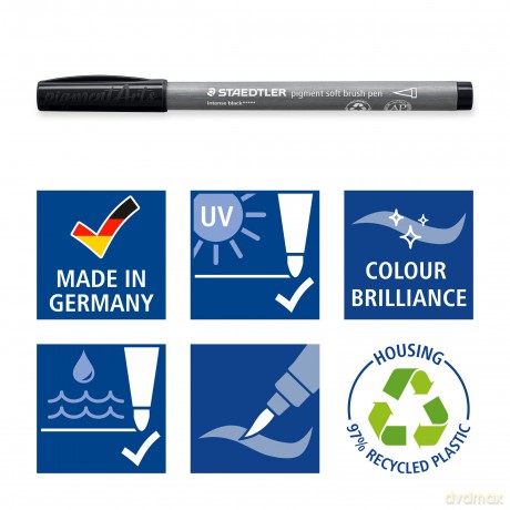 Staedtler - Brush Pen Soft pigment, Gray 6 pcs (372 C6)
