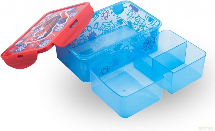 Stor - Lunch Box w/Removable Compartments - Spider-Man (088808737-74745)