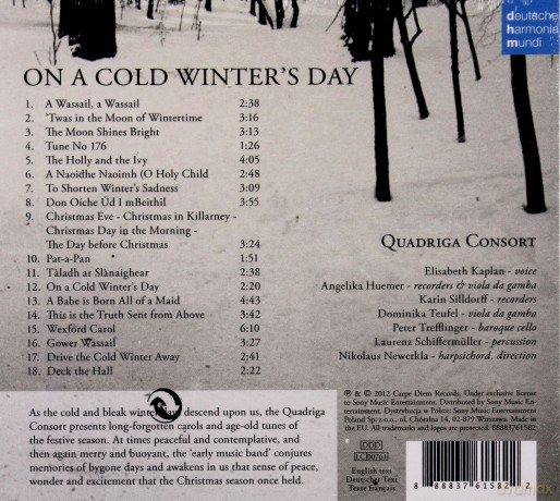 Quadriga Consort: On A Cold Winter's Day - Early Christmas Music And Carols From The British Isles [CD]
