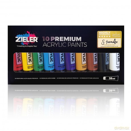 Farby akrylowe Zieler 10 szt. x 38 ml