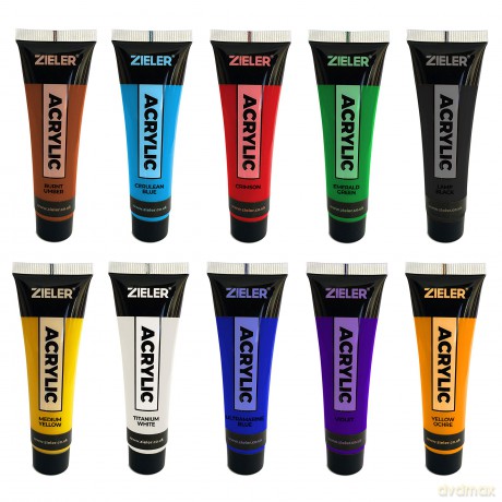 Farby akrylowe Zieler 10 szt. x 38 ml
