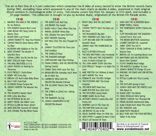 1961 British Hit Parade - The B - Sides [CD]