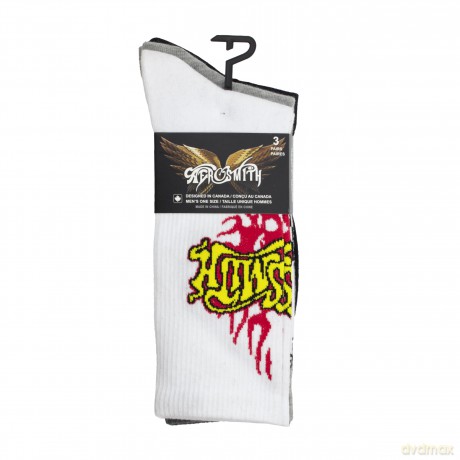 Aerosmith: Aerosmith Assorted Crew Socks 3 Pack (One Size)