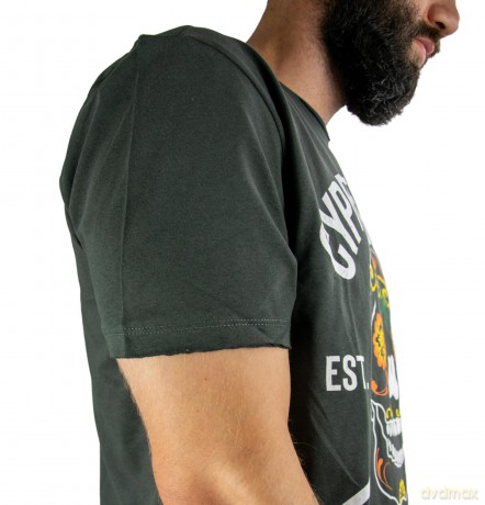 Cypress Hill: Cypress Hill - Floral Skull Amplified Vintage Charcoal Small T-Shirt