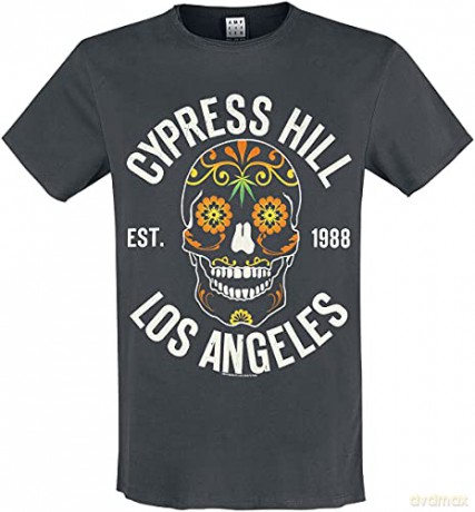 Cypress Hill: Cypress Hill - Floral Skull Amplified Vintage Charcoal X Large T-Shirt