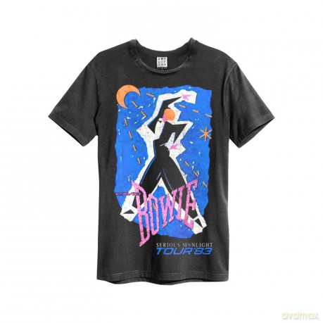 David Bowie: David Bowie - Serious Moonlight Amplified Vintage Charcoal X Large T-Shirt