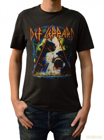 Def Leppard: Def Leppard Hysteria Amplified Vintage Charcoal Small T Shirt