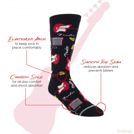 Fender: Fender Crew Socks In Gift Box (One Size)