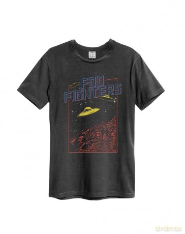 Foo Fighters: Foo Fighters Flying Saucers Amplified X Large Vintage Charcoal T Shirt
