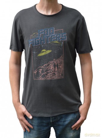 Foo Fighters: Foo Fighters Flying Saucers Amplified Xx Large Vintage Charcoal T Shirt