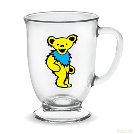 Grateful Dead: Grateful Dead Yellow Dancing Bear 16Oz Glass Cafe Kubek