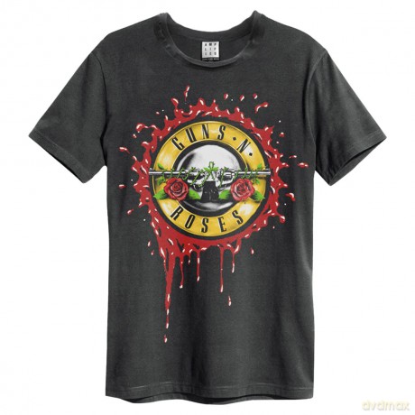 Guns N Roses: Guns N Roses - Bloody Bullet Amplified X Large Vintage Charcoal T Shirt