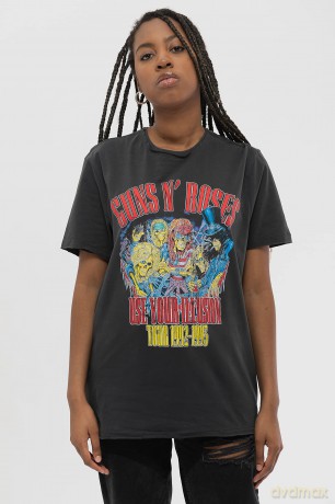 Guns N Roses: Guns N Roses - Use Your Illusion 93/92 Amplified Vintage Charcoal Small T-Shirt