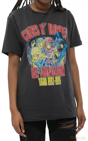Guns N Roses: Guns N Roses - Use Your Illusion 93/92 Amplified Vintage Charcoal Small T-Shirt