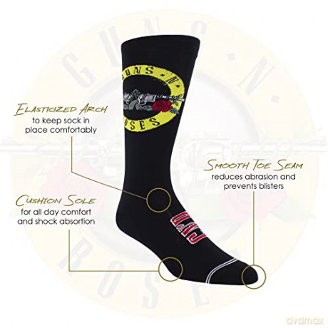 Gun N Roses: Guns N Roses Crew Socks In Gift Box (One Size)