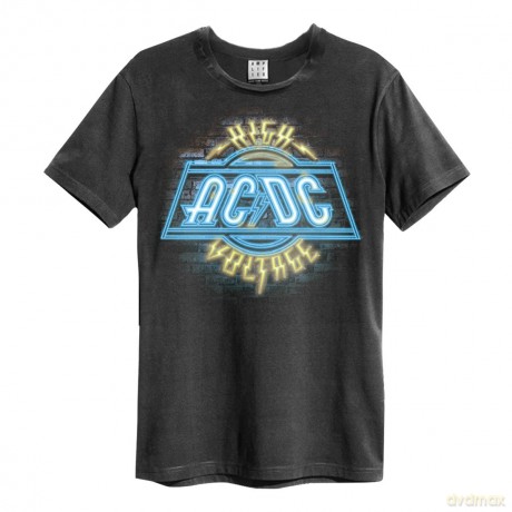 AC/DC: High Voltage Neon Amplified Small Vintage Charcoal T Shirt