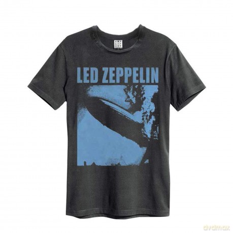 Led Zeppelin: Led Zeppelin Blimp Square Amplified Small Vintage Charcoal T Shirt