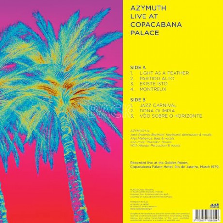 Azymuth: Live At Copacabana Palace (Blue/Green) [Winyl]