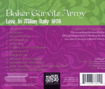 Baker Gurvitz Army: Live In Milan 76 [CD]