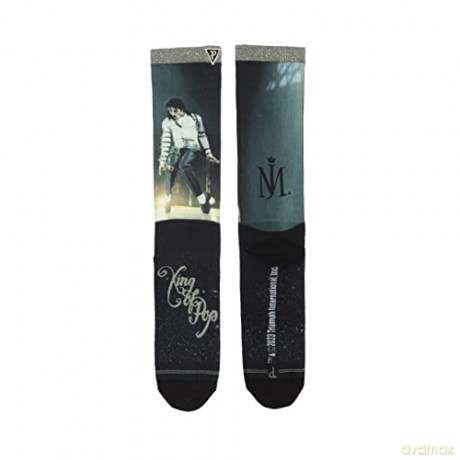 Michael Jackson: Michael Jackson Silver Glitter King Of Pop Socks (One Size)