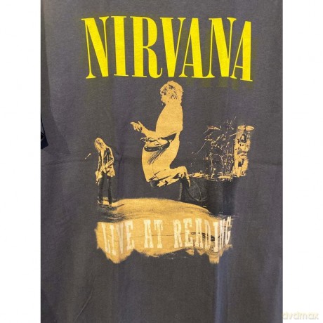 Nirvana: Nirvana - Live At Reading Amplified Medium Vintage Black T Shirt