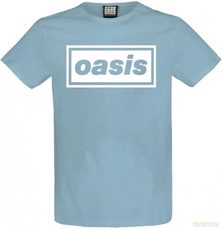 Oasis: Oasis Logo Amplified Vintage Blue Large T Shirt