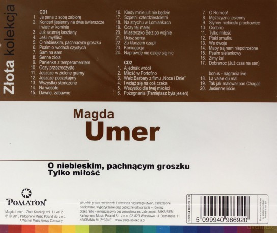 Magda Umer: Złota Kolekcja Vol. 1 & Vol. 2 [2CD]