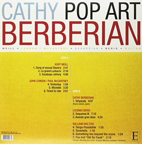 Cathy Berberian: Pop Art [Winyl]