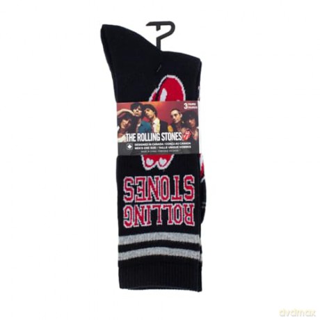 Rolling Stones: Rolling Stones Assorted Crew Socks 3 Pack (One Size)