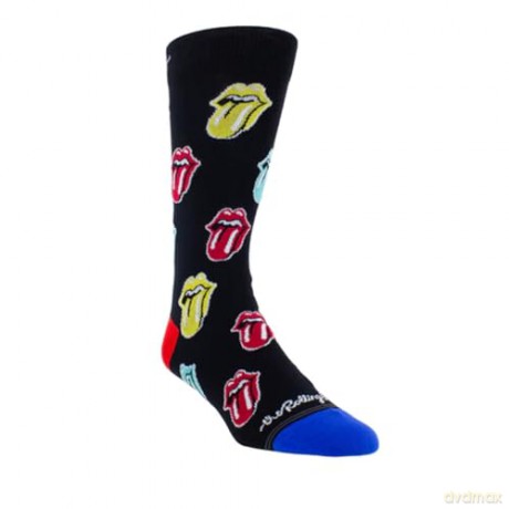Rolling Stones: Rolling Stones Multicolour Tongues Crew Socks (One Size)