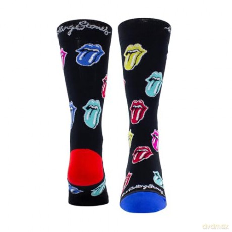 Rolling Stones: Rolling Stones Multicolour Tongues Crew Socks (One Size)