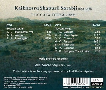 Abel Sanchez-Aguilera: Sorabji: Toccata Terza [CD]