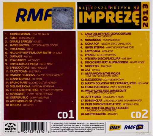 Rmf FM Najlepsza Muzyka Na Imprezę (digipack) [2CD]