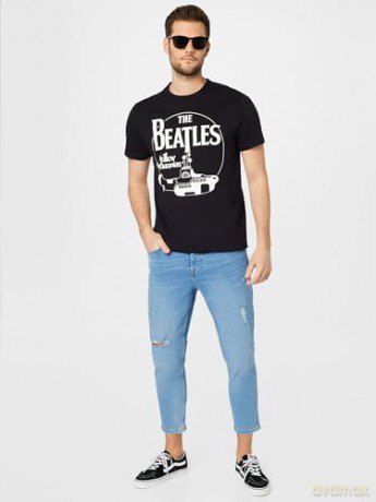The Beatles: The Beatles - Yellow Sub 2 Tour Amplified Vintage Black Large T Shirt