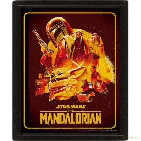 The Mandalorian: The Mandalorian S2 (Montage) Framed 3D