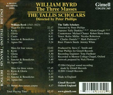 William Byrd: The Three Masses [CD]