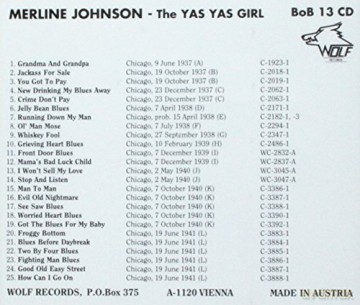 Merline Johnson: Yas Yas Girl 1937-1941 [CD]