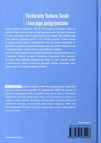 Bezbarwny Tsukuru Tazaki I Lata Jego Pielgrzymstwa - Haruki Murakami [KSIĄŻKA]