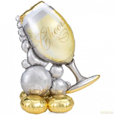 Balon foliowy AirLoonz kieliszek wina 104x129cm