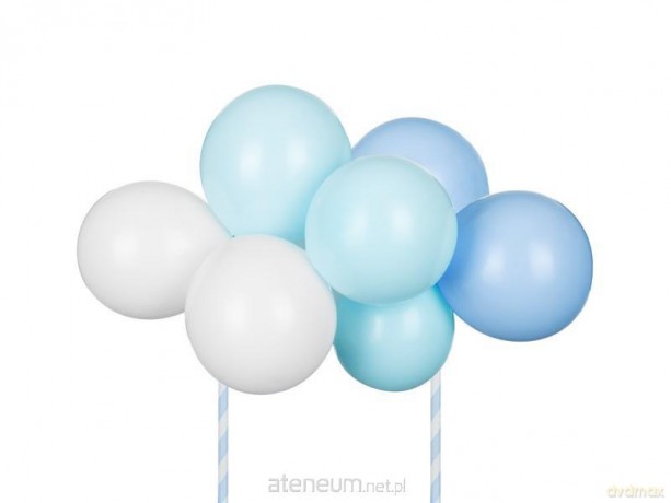 Balonowy topper na tort niebieski 29cm