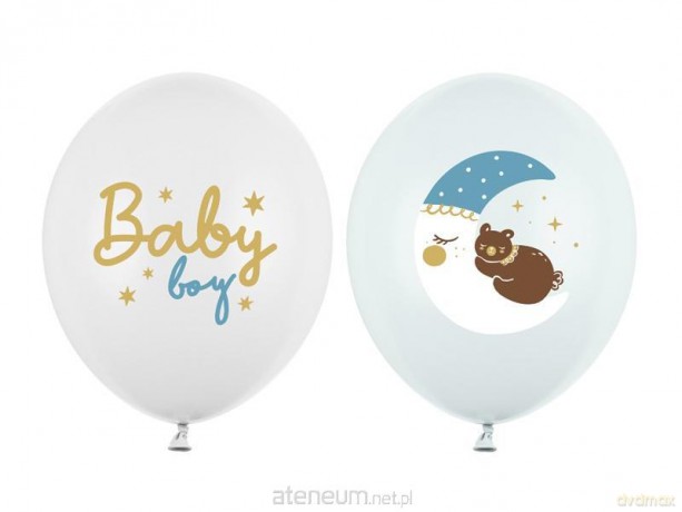 Balony Strong Pastel Baby boy 30cm 50szt mix