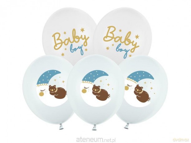 Balony Strong Pastel Baby boy 30cm 6szt mix
