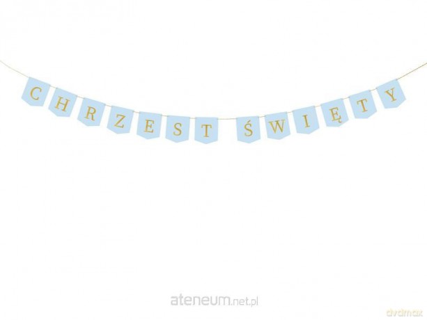 Baner Chrzest Święty jasny niebieski 2m