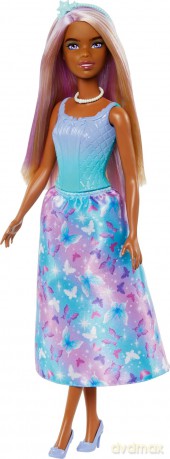 Barbie Księżniczka Lalka Niebiesko-fioletowy strój